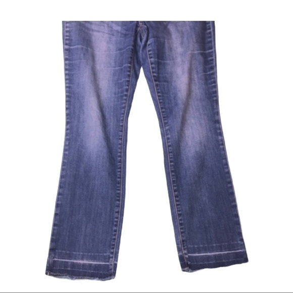 DKNY JEANS Cropped Distressed Raw Hem Jeans Size 6 x 30 - Picture 5 of 8